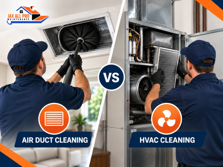 Air duct cleaning vs HVAC cleaning services in Jacksonville FL